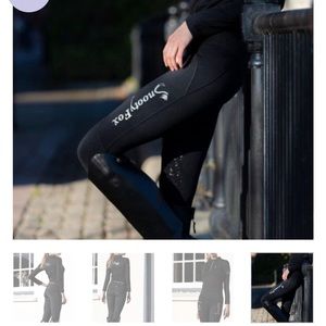 Navy Blue Snooty Fox Pull On Full Seat Breeches - Size Small